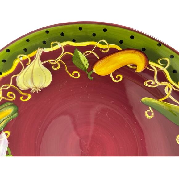 Gates Ware Laurie Gates Vibrant Colorful Art Pottery 14" Large Serving Bowl - Picture 6 of 9